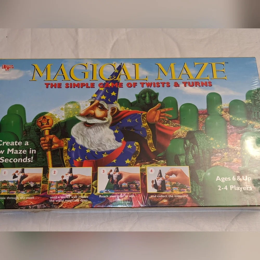 Vtg Board Game New Magical Maze 1996 Wizards Sealed In Plastic